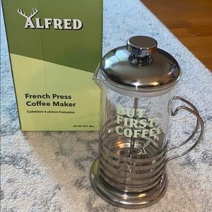 “But First, Coffee” French press coffee maker